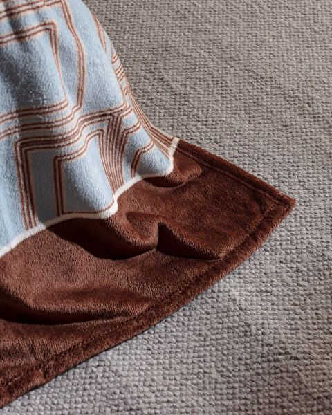 Breville Tek Kişilik Welsoft Polar Baskılı Battaniye - Açık Mavi - 3