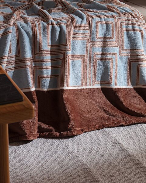 Breville Tek Kişilik Welsoft Polar Baskılı Battaniye - Açık Mavi - 2