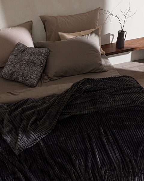 بطانية ويلو سوفت سادة  Corbeau - 1