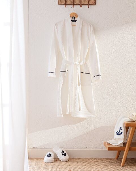 Marty Kimono Unisex Bornoz/terlik Seti - 0