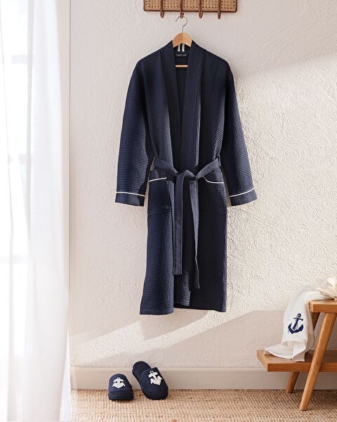 Marty Kimono Unisex Bathrobe/slippers Set - 0