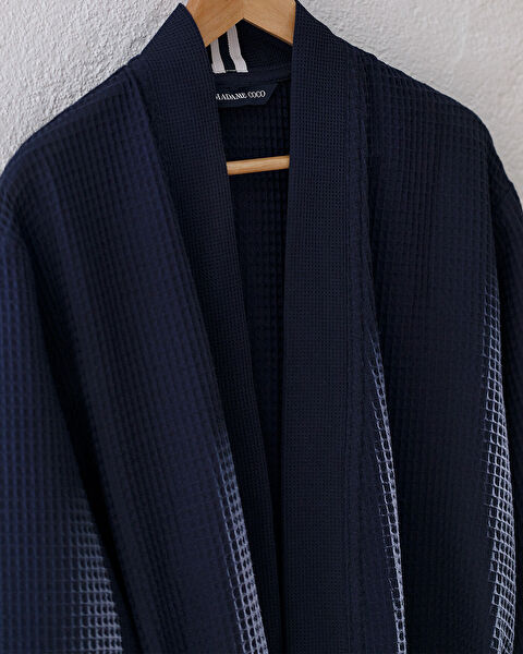 Marty Kimono Unisex Bathrobe/slippers Set - 2