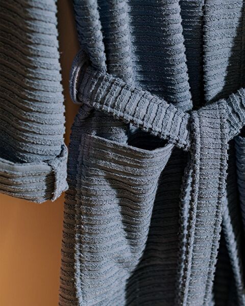 Carla Kimono Collar Unisex Bathrobe Set - 3