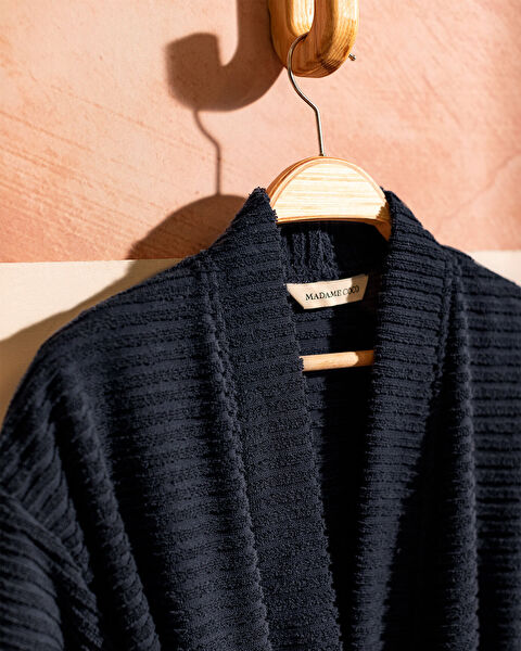 Carla Kimono Collar Unisex Bathrobe Set - 2