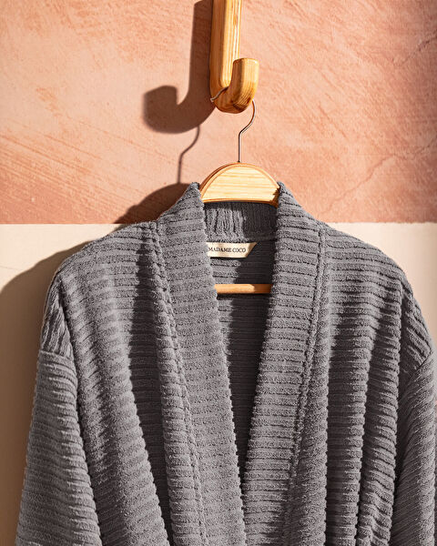 Carla Kimono Collar Unisex Bathrobe Set - 1