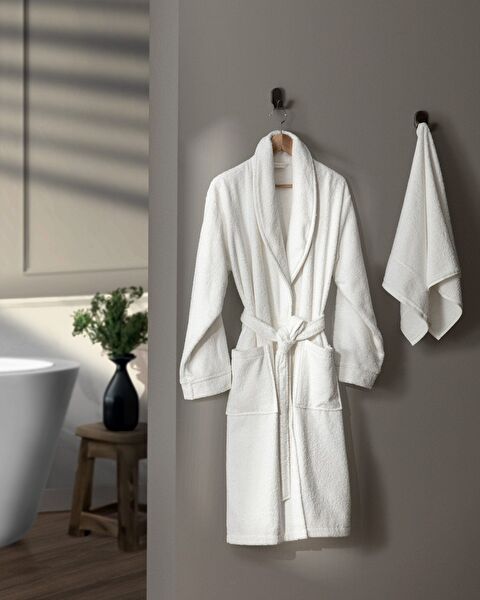 Avril Shawl Collar Unisex Bathrobe Set - 0