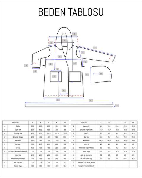 Pathier Kimono Unisex Bornoz - 5