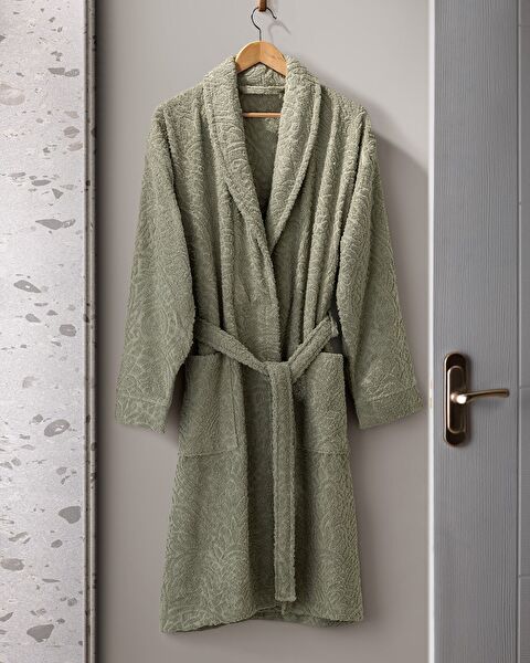 Bernay Peignoir Unisexe Col Châle Jacquard - 0