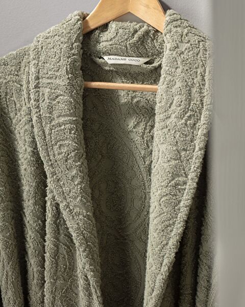 Bernay Peignoir Unisexe Col Châle Jacquard - 2