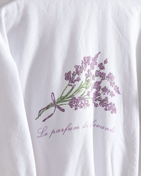 روب حمام نسائي مطبوع من لافيند - 4