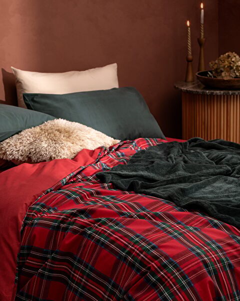 Andray Double Blanket Duvet Cover Set - Green - 2