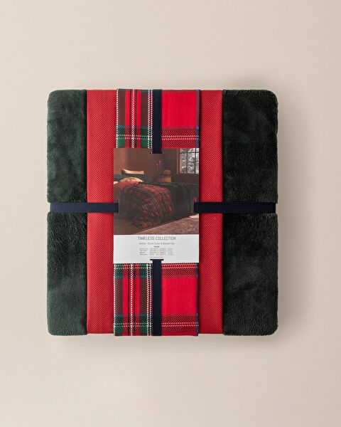 Andray Double Blanket Duvet Cover Set - Green - 8