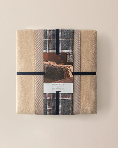 Genre Tweepersoonsdekendekbedovertrekset - Beige - 8