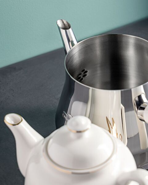 Ensemble Théière Montes - 1000 ml - 2500 ml - Blanc/Or - 3