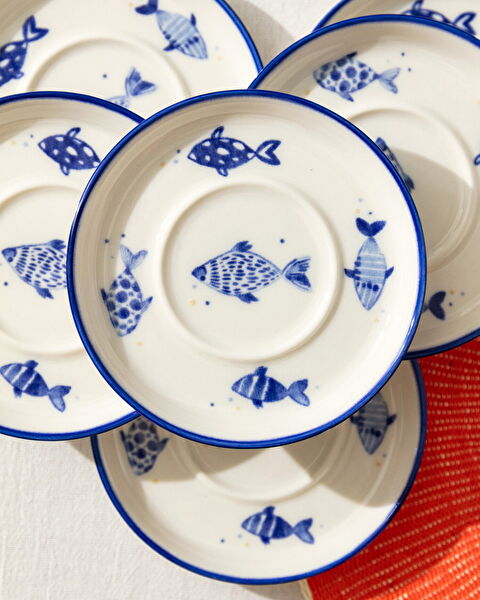 مجموعة صحن زجاج شاي من 6 قطع - 3