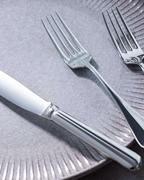 Fleur de Lys 84 Piece Fork Knife Spoon Set - Silver - 2