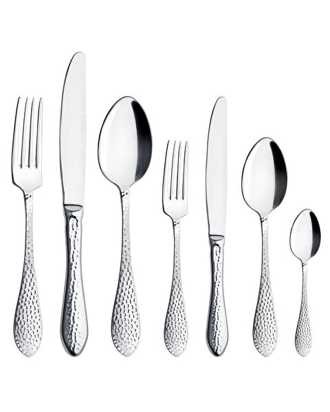 La Rose 42 Piece Fork Knife Spoon Set - Silver - 5
