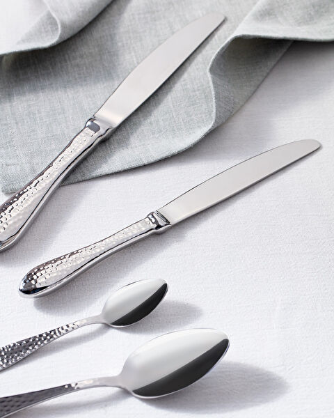 La Rose 42 Piece Fork Knife Spoon Set - Silver - 2