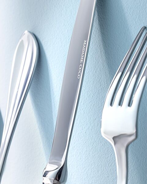 Elysia 84 Piece Fork Knife Spoon Set - Silver - 1