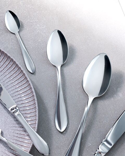 Elysia 84 Piece Fork Knife Spoon Set - Silver - 5