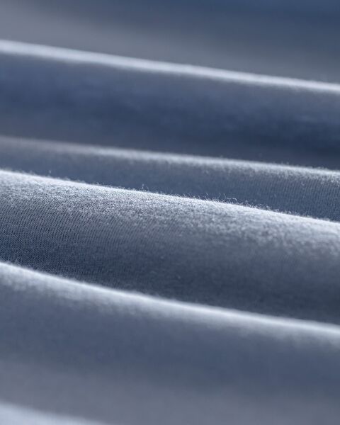 Valeria Çift Kişilik %100 Pamuk Lastikli Penye Çarşaf - Koyu Mavi - 3