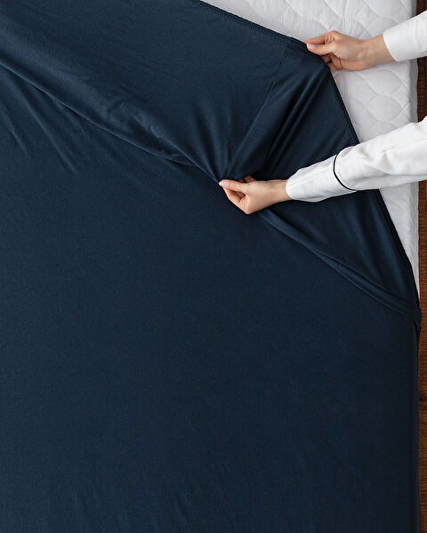 King Size Elastic 100% Cotton Combed Bed Sheet - 0