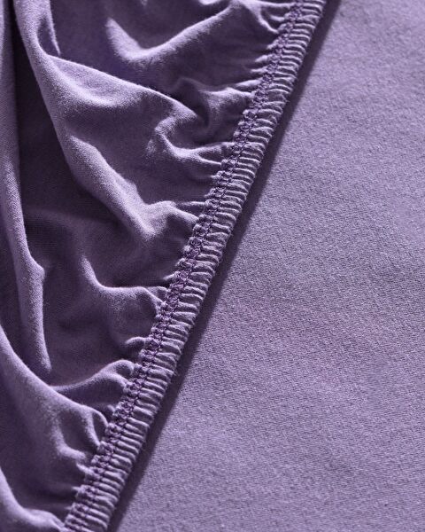 Drap peigné élastique 100 % coton Valeria King Size Plus - Violet - 2