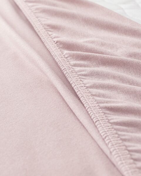Single Elastic 100% Cotton Combed Bed Sheet - Light Plum - 2