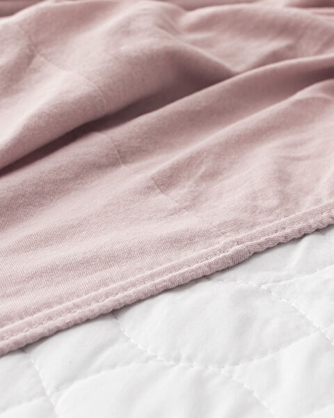 Single Elastic 100% Cotton Combed Bed Sheet - Light Plum - 1