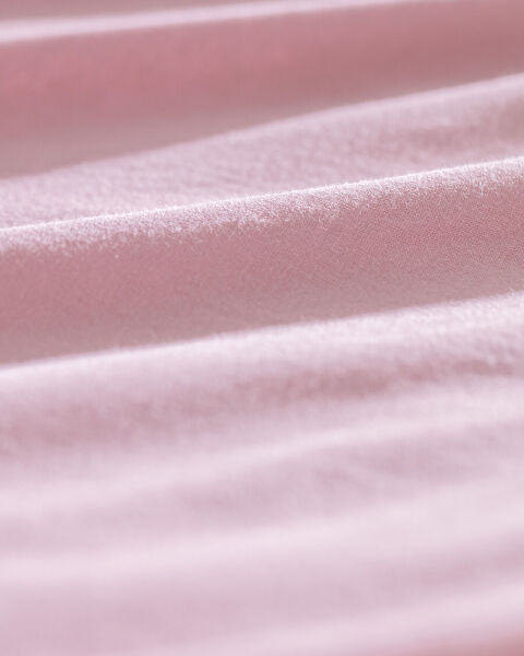 Valeria Single 100% Cotton Elastic Combed Bed Sheet - Dried Rose - 3