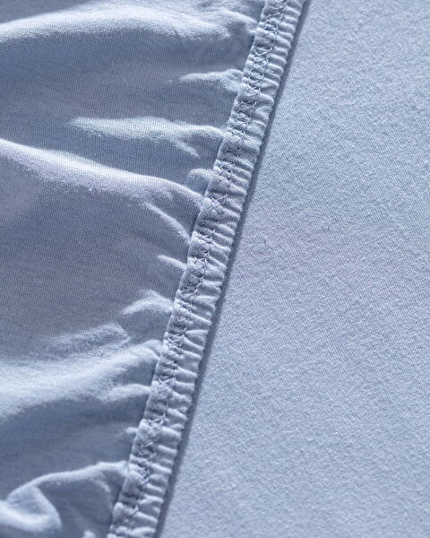 Valeria Tek Kişilik Plus % 100 Pamuk Lastikli Penye Çarşaf - Koyu Mavi - 2