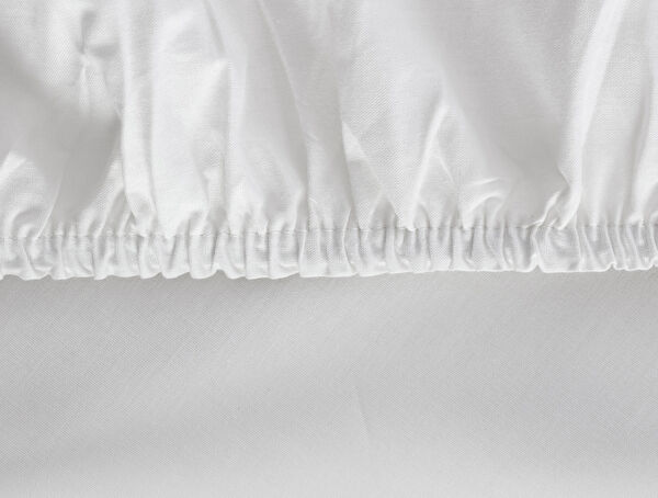 Eloise 100% Cotton Ranforce Single Fitted Sheet - White - 1