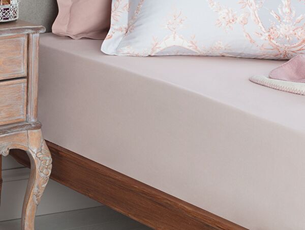 Eloise Single 100% Cotton Ranforce Fitted Sheet - Powder - 0