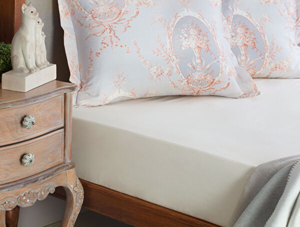 Drap-housse Ranforce simple 100% coton Eloise - Écru - 0