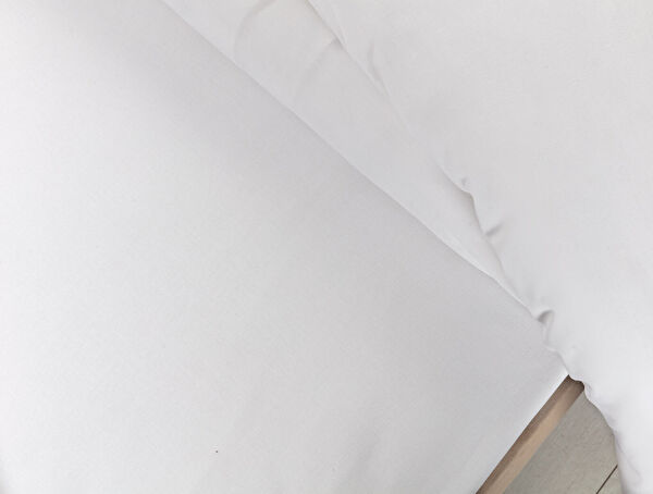 Sibyla Double Satin Plain Sheet - White - 1