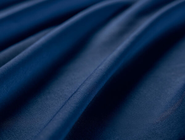 Drap en Satin Élastique Ciel King Size Plus - Bleu Marine - 4