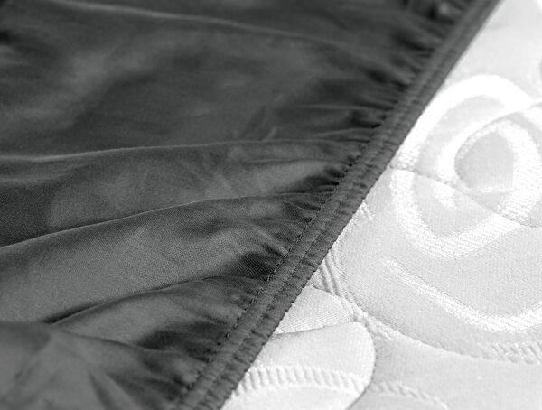 Ciel King Size Plus elastisches Satin-Bettlaken – Dunkelgrau - 3