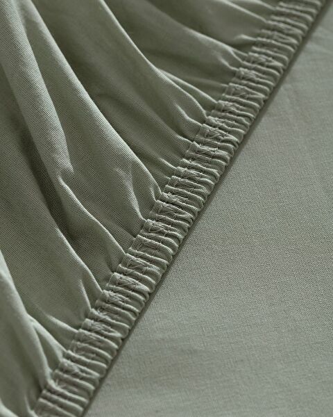 Manon Single 100% Cotton Elastic Ranforce Bed Sheet - Green - 2