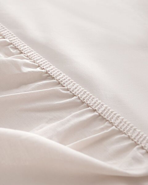 Manon Double 100% Cotton Ranforce Fitted Sheet - Stone - 3