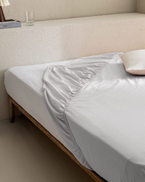 Manon Double 100% Cotton Ranforce Fitted Sheet - Gray - 0