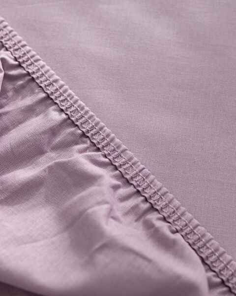 Manon Double 100% Cotton Ranforce Fitted Sheet - Light Plum - 1