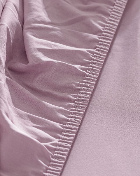 Manon Double 100% Cotton Ranforce Fitted Sheet - Dusty Rose - 2