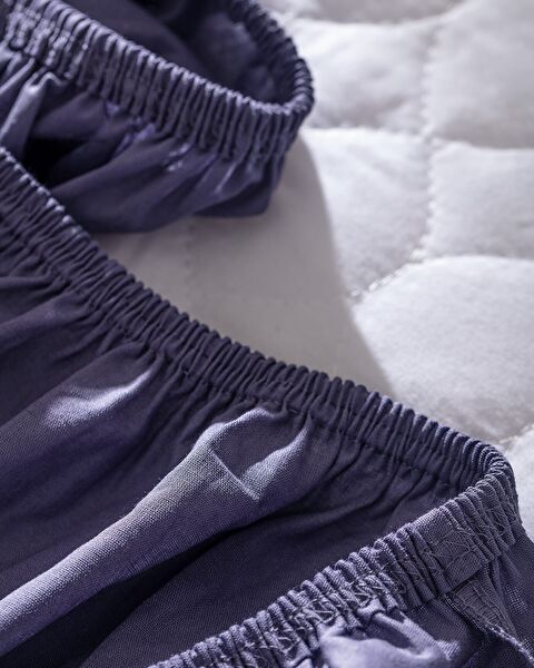 Drap-housse Ranforce 100 % coton King Size Manon - Violet - 4