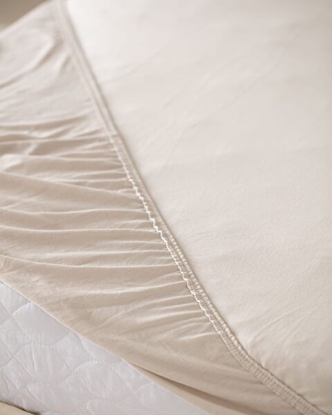 Drap élastique en bambou Belle Single Plus - Pierre - 1