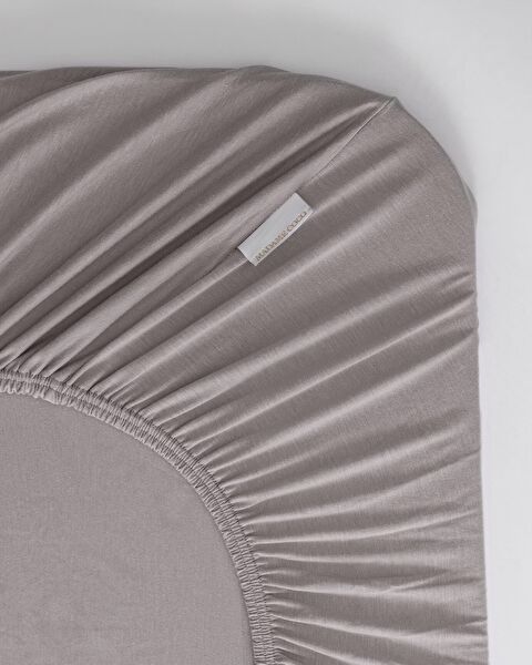 Belle Single Plus Elastisch Bamboe Laken - Steen - 5