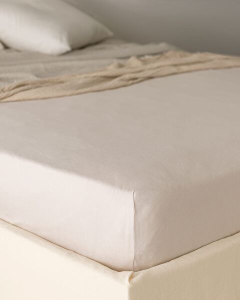 Belle King Size Plus elastisches Bambuslaken – Stein - 0