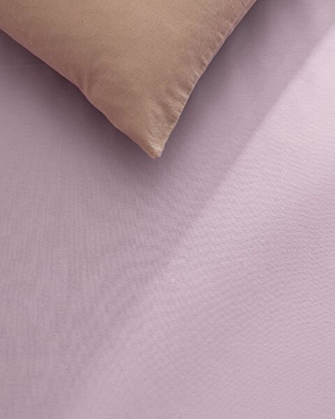 Manon Single 100% Cotton Ranforce Elasticless Sheet - Light Plum - 1