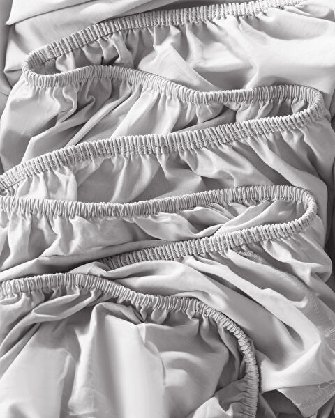 Eloise Double 100% Cotton Ranforce Fitted Sheet Set - Gray - 3