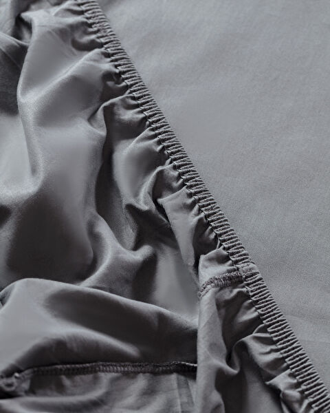 Eloise Spannbettlaken-Set, 100 % Baumwolle, Ranforce, für Doppelbett, Anthrazit - 2