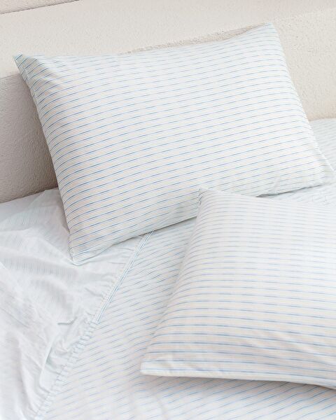 Carlo Double 100% Cotton Printed Ranforce Fitted Sheet Set - Mint Green - 1